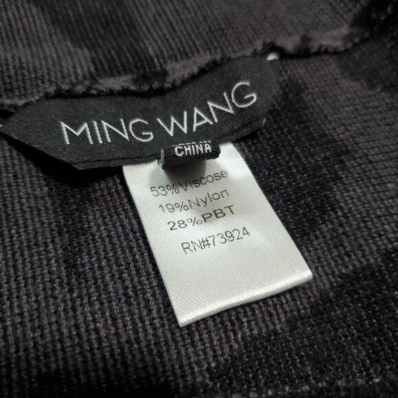 MING WANG Gray Black Rose Floral Professional Cold Wrap Shawl - One Size - Picture 6 of 6